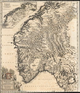 1670 / 1680 Frederic De Wit Map of Norway
