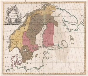1755 Gibson Map of Norway and Sweden