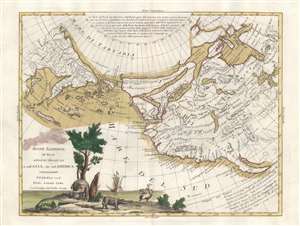 1776 Zatta Map of California, Bering Strait, Alaska, Siberia, and Western North America
