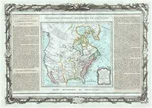 1786 Desnos and de la Tour Map of North America (Northwest Passage)