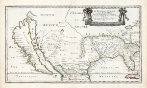 1656 Sanson / Mariette Map of Florida and New Mexico (California as Island)
