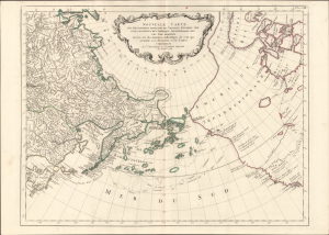 1784 Staehlin / Santini Speculative Map of the North Pacific
