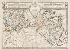 1760 De L'Isle Speculative Map of the North America, the Arctic, and Siberia  (Sea of the West)