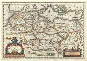 1640 Blaeu Map of the Maghreb or Barbary Coast, Northern Africa
