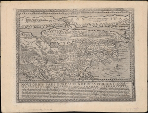 1600 Matthias Quad Map of North America