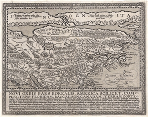1600 Matthias Quad Map of North America