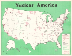 1979 War Resisters League Map of the United States or Nuclear America
