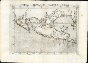 1561 Ruscelli Map of Mexico, California, Florida and the Gulf of Mexico