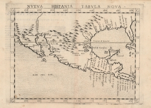 1574 Ruscelli Map of Mexico, California, Florida and the Gulf of Mexico