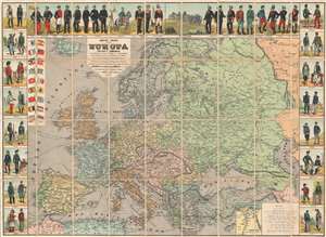 1890 Dosseray Wall Map of Europe