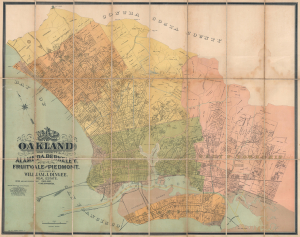 1892 Dingee City Plan or Map of Oakland and the East Bay, California