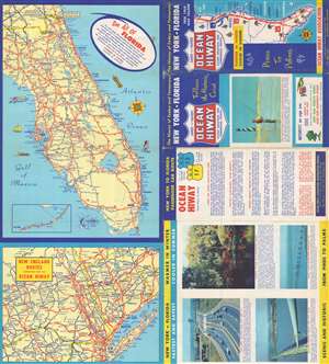 1959 Ocean Hiway Association Map of Florida, the U.S. East Coast, and the Ocean Highway