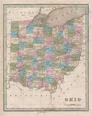 1846 Bradford Map of Ohio