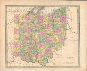 1840 Greenleaf Map of Ohio