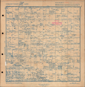 1959 Midcontinent Map Co. Plat Map, Map of Oil Wells in Okmulgee County, Oklahoma