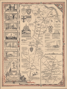 1941 Pictorial Map of the Old York Road, Eastern Pennsylvania
