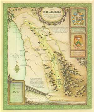1973 Ashby Map of the Olifants River Wine Region, South Africa
