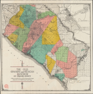 1946 Title Insurance Map of Historical Ranchos of Orange County, California