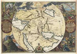 1705 de Hooghe Decorative Map of the Biblical Lands (Middle East)