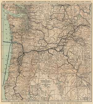 1898 Poole Brothers Railroad Map of Washington and Oregon