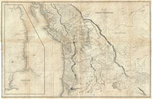 1841 Wilkes Map of the Oregon Territory / Vancouver, British Columbia