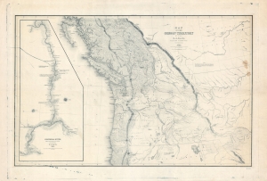 1841 / 1871 Wilkes Map of the Oregon Territory / Vancouver, British Columbia