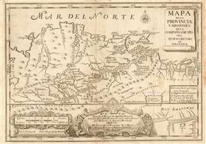 1741 Jesuit Map of the Orinoco River Valley in Venezuela and Colombia