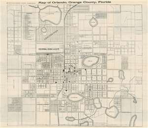1910 South Florida Sentinel City Plan or Map of Orlando, Florida