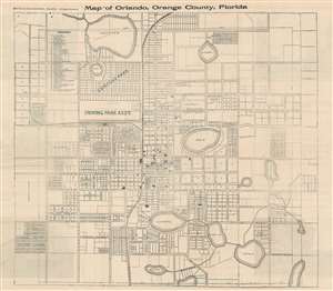 1910 South Florida Sentinel City Plan or Map of Orlando, Florida