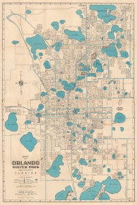 1961 Dolph City Plan or Map of Orlando and Winter Park, Florida