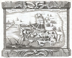 1750 Schley Map of Ormus, Persian Gulf