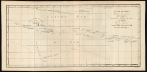 1774 Benard/ Hawkesworth Map of the Society Islands and Tahiti
