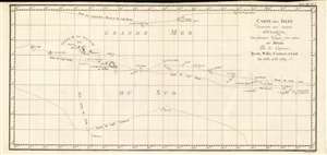 1774 Benard/ Hawkesworth Map of the Society Islands and Tahiti