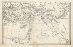 1880 Karamanli Script Map of the Ottoman Empire / Near East