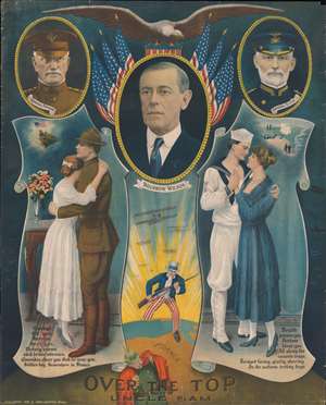 1918 Haskell World War I Pictorial Propaganda Broadside