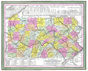 1850 Cowperthwait - Mitchell Map of Pennsylvania