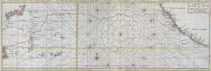 1748 Seale Map of the Pacific Ocean w/ Trade Routes from Acapulco to Manila