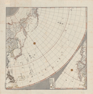 1810 / 1936 Hashimoto Conic Projection Map of East Asia and the Pacific