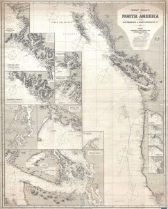 1883 Imray Nautical Map of the Pacific Northwest: Washington, Vancouver, etc.