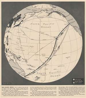 1943 Johnson 'Civic Education Service' Map of the Pacific WWII