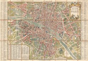 1781 Esnauts and Rapilly Case Map of Paris, France
