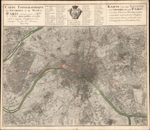 1739 Homann Heirs / Delagrive Map of Paris and Environs