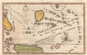 1726 Stocklein / Klein Map of Palau, Caroline Islands