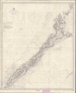 1938 U.S.G.S. Map of Palawan Island, Philippines; World War II