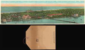 1930 Kropp Panoramic View of Palm Beach Florida
