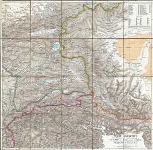 1896 Map of the Pamir Mountains