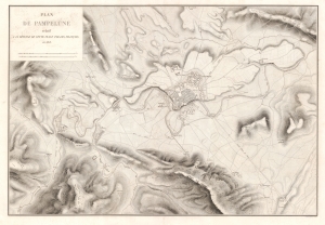 1836 Belmas / Tardieu Map of Pamplona, Spain During the Napoleonic Wars