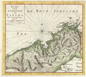 1765 Isaak Tirion Map of Panama