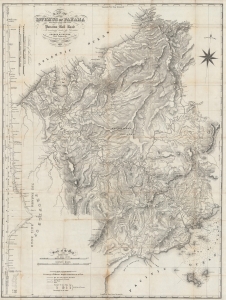 1857 Totten / Harrison Map of Panama: Railroad and Canal