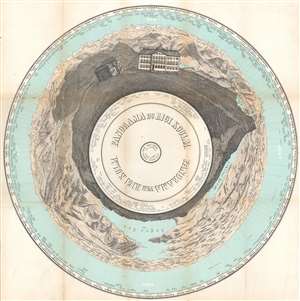 1860 Zimmermann Panorama Map of Switzerland from Rigi Kulm, Swiss Plateau